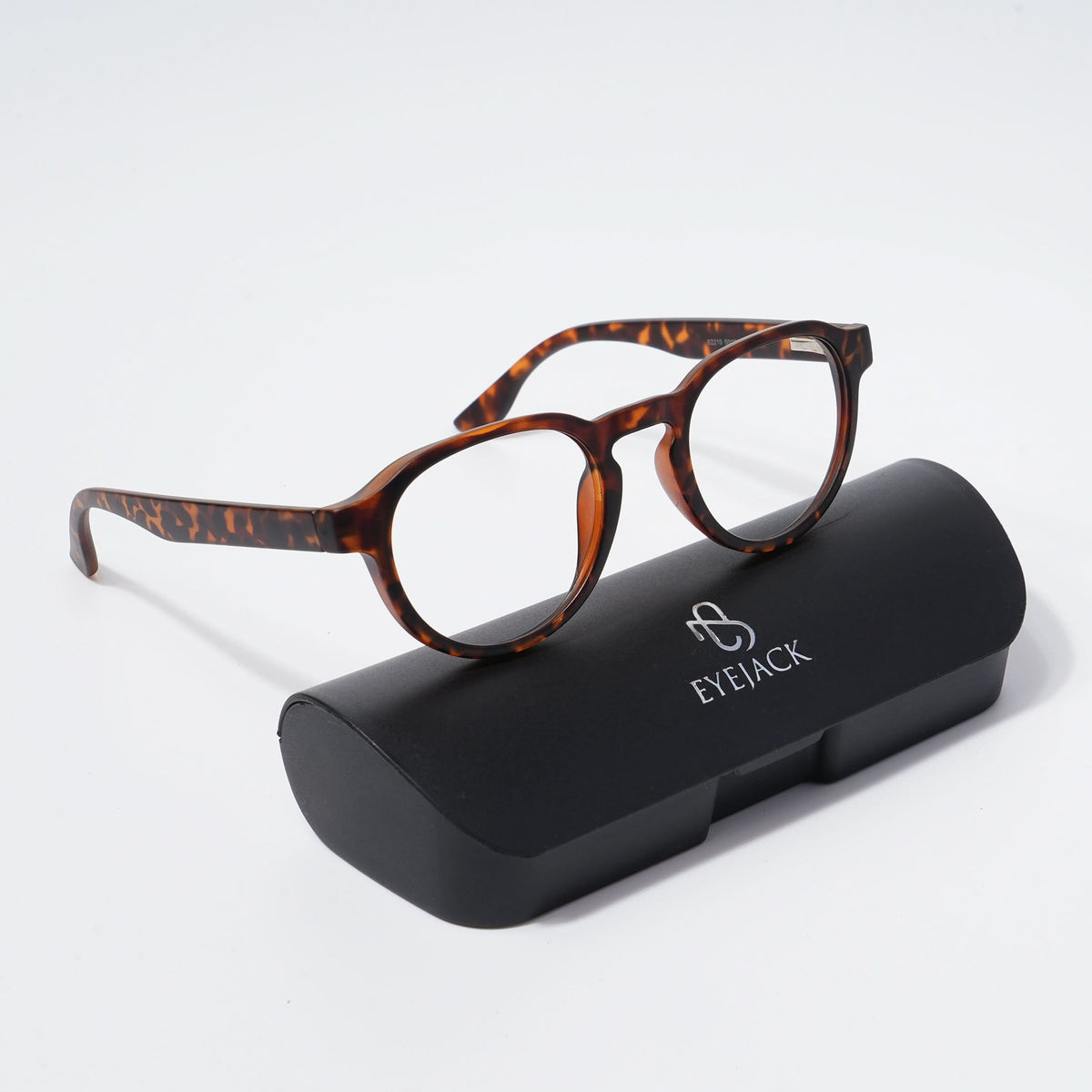 EyeJack Bell Bottom Demi Brown Round Eyeglasses for Men & Women (62210CL448-C9)