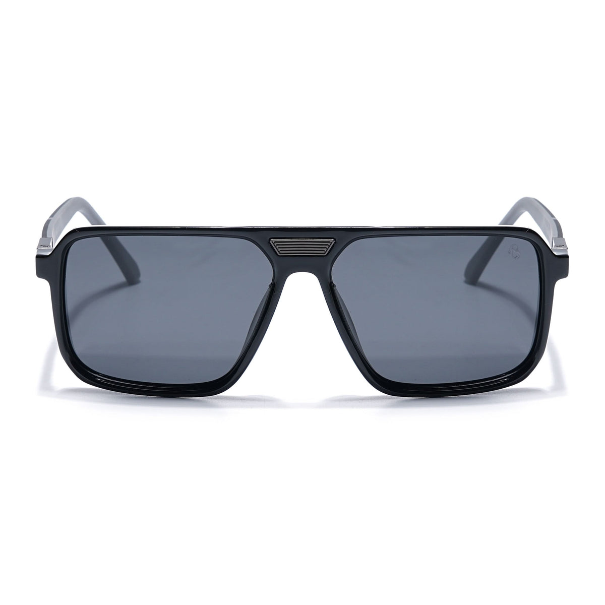 Eyejack Shine Black Square Polarized Sunglasses for Men & Women (6227PCL1115)