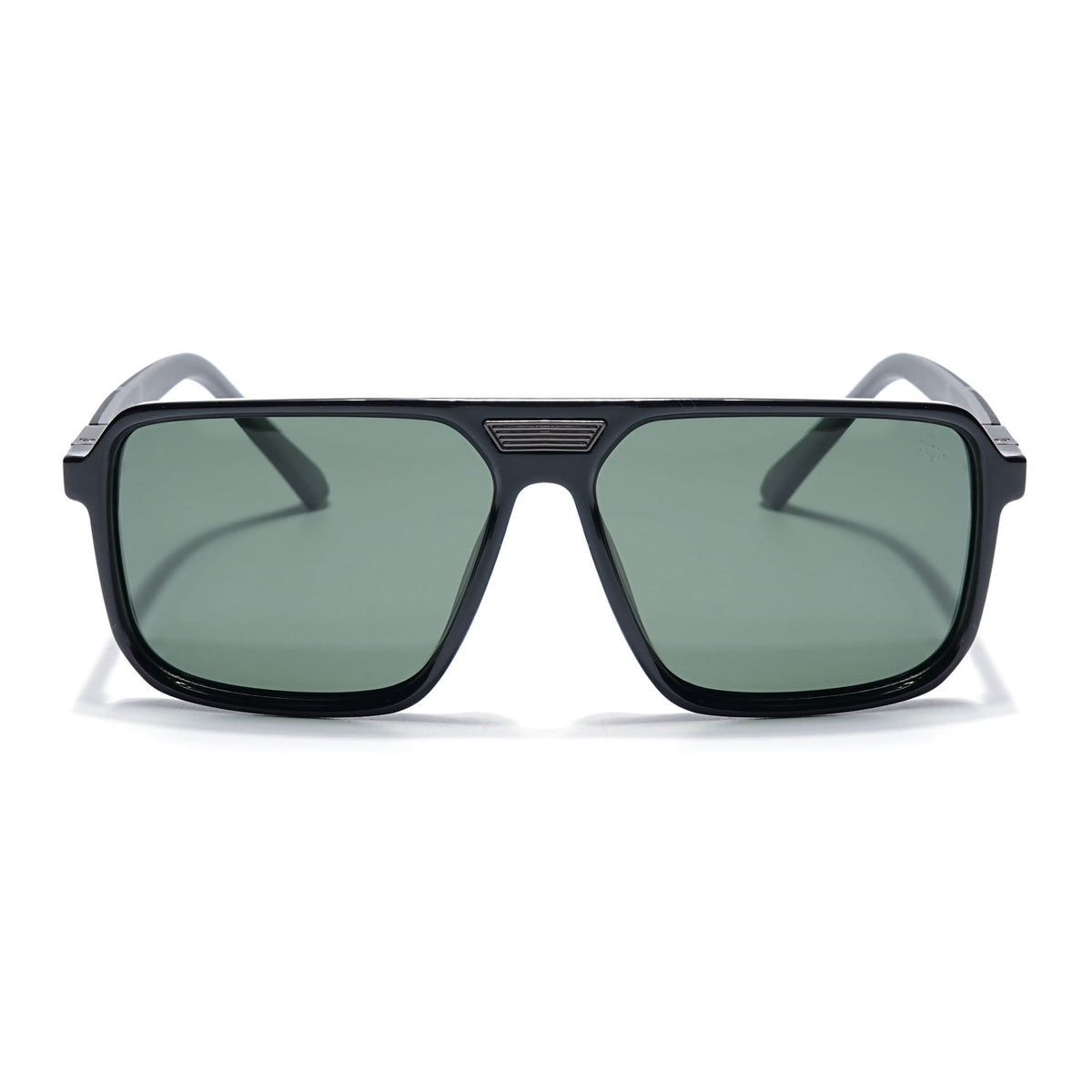 Eyejack Shine Black Square Polarized Sunglasses for Men & Women (6227PCL1117)