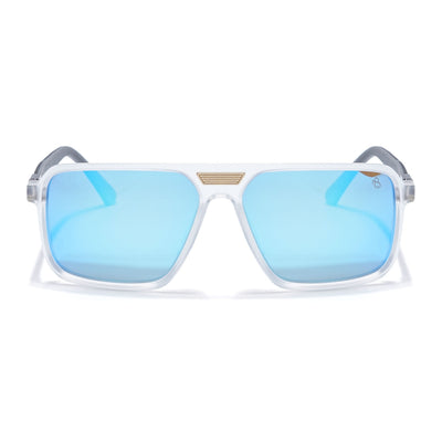 Eyejack Transparent Square Polarized Sunglasses for Men & Women (6227PCL1119)