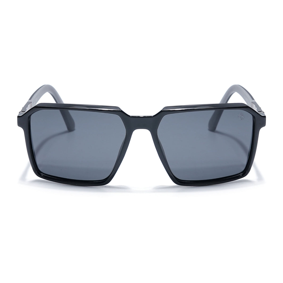 Eyejack Shine Black Square Polarized Sunglasses for Men & Women (6229PCL1120)