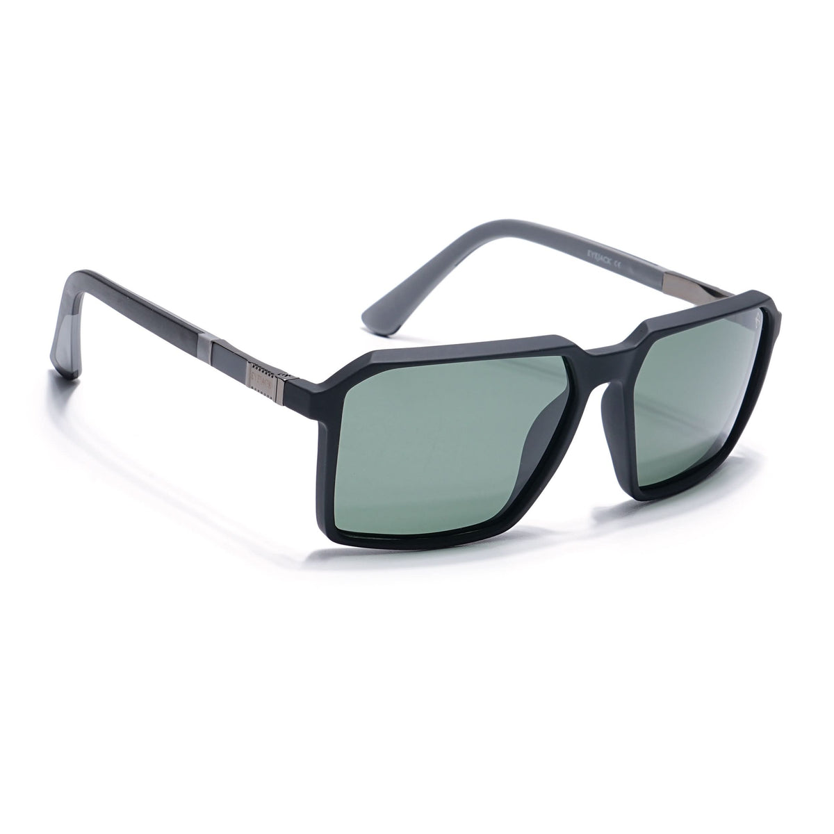Eyejack Black Square Polarized Sunglasses for Men & Women (6229PCL1122)