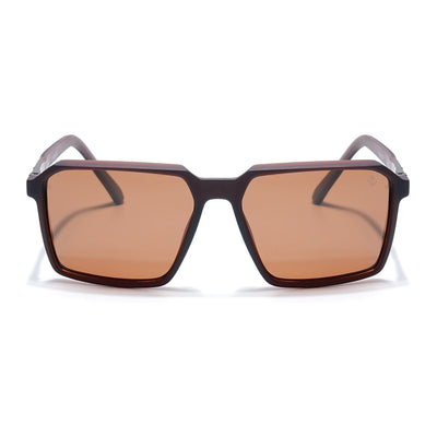 Eyejack Brown Square Polarized Sunglasses for Men & Women (6229PCL1124)