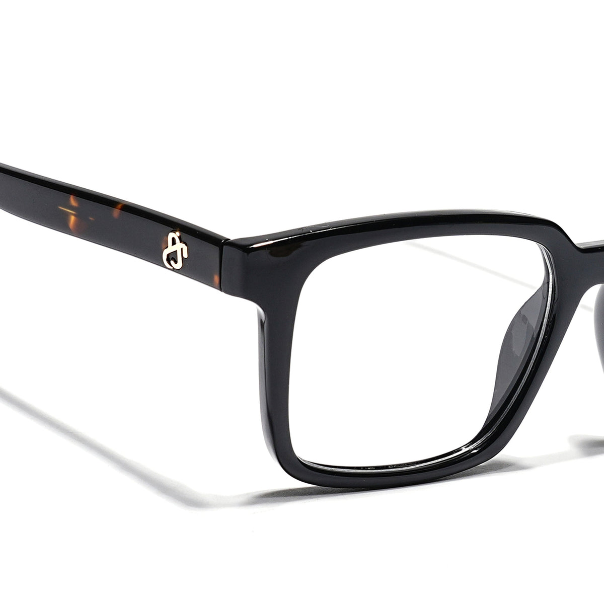 Eyejack Shine Black Rectangle Eyeglasses for Men & Women (668801FCL2318)