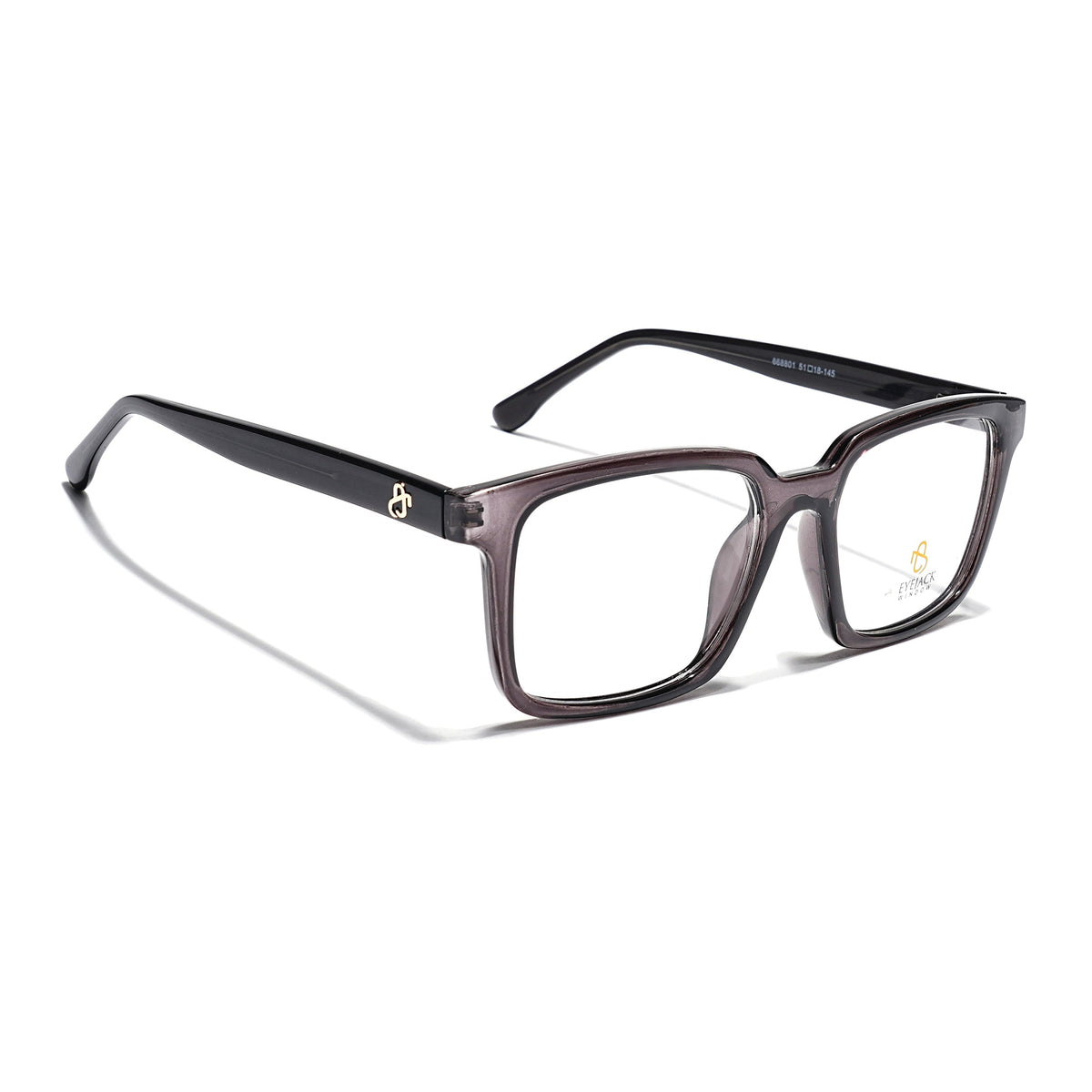 Eyejack Grey Rectangle Eyeglasses for Men & Women (668801FCL2319)