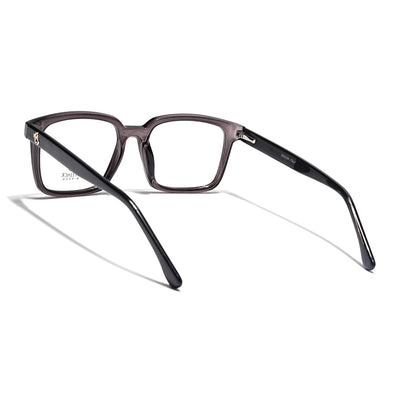 Eyejack Grey Rectangle Eyeglasses for Men & Women (668801FCL2319)
