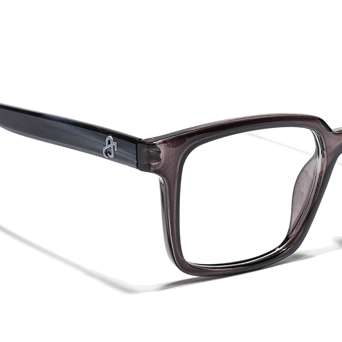 Eyejack Grey Rectangle Eyeglasses for Men & Women (668801FCL2320)