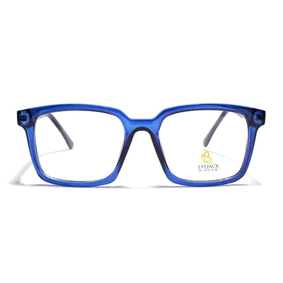 Eyejack Navy Blue Rectangle Eyeglasses for Men & Women (668801FCL2322)