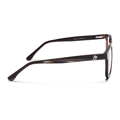 Eyejack Brown Rectangle Eyeglasses for Men & Women (668801FCL2324)