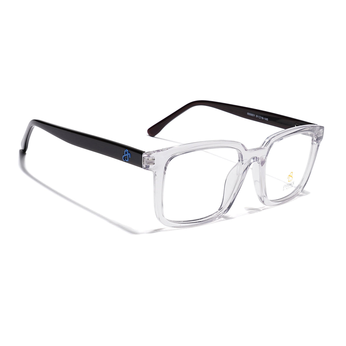Eyejack Transparent Rectangle Eyeglasses for Men & Women (668801FCL2326)