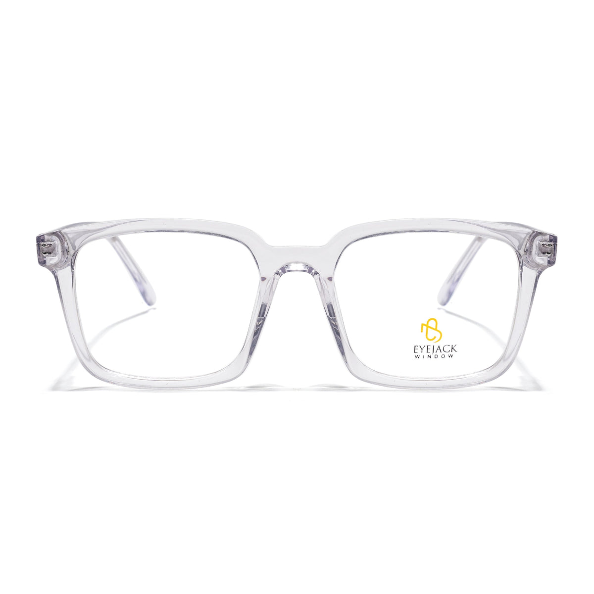 Eyejack Transparent Rectangle Eyeglasses for Men & Women (668801FCL2327)