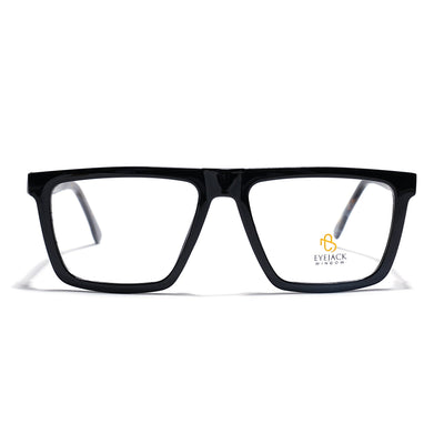 Eyejack Shine Black Wayfarer Eyeglasses for Men & Women (668802FCL2330)
