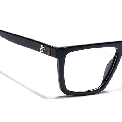 Eyejack Shine Black Wayfarer Eyeglasses for Men & Women (668802FCL2330)