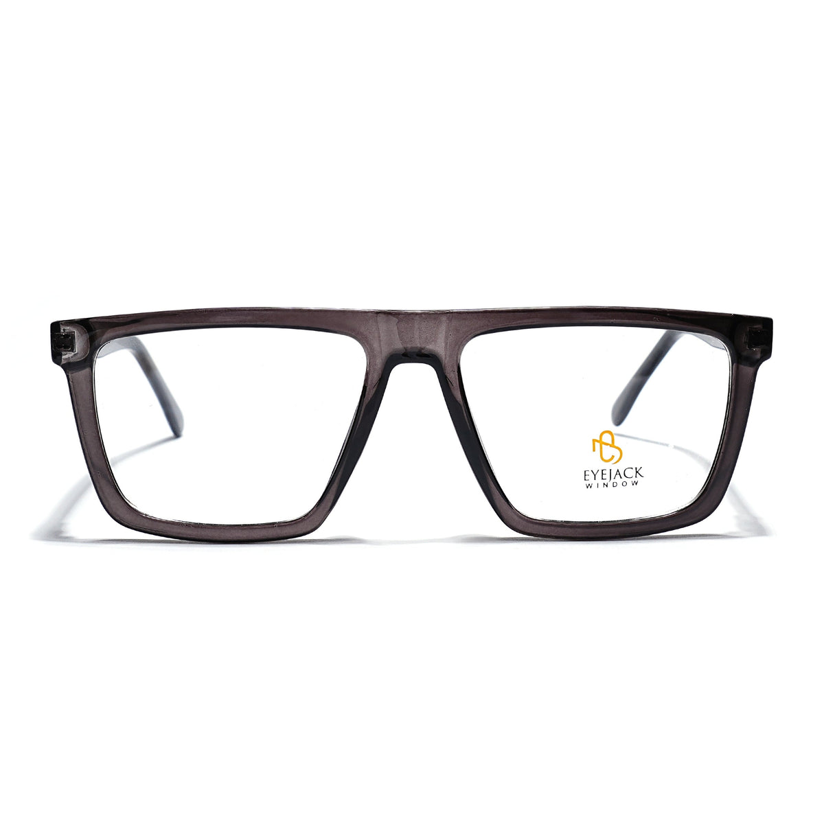 Eyejack Grey Wayfarer Eyeglasses for Men & Women (668802FCL2331)