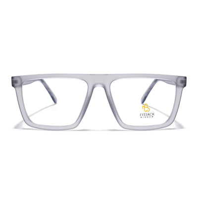 Eyejack Matt Grey Wayfarer Eyeglasses for Men & Women (668802FCL2333)