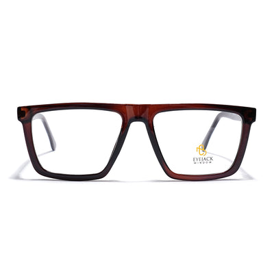 Eyejack Brown Wayfarer Eyeglasses for Men & Women (668802FCL2336)