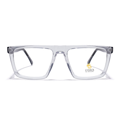 Eyejack Transparent Wayfarer Eyeglasses for Men & Women (668802FCL2338)