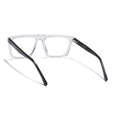 Eyejack Transparent Wayfarer Eyeglasses for Men & Women (668802FCL2338)