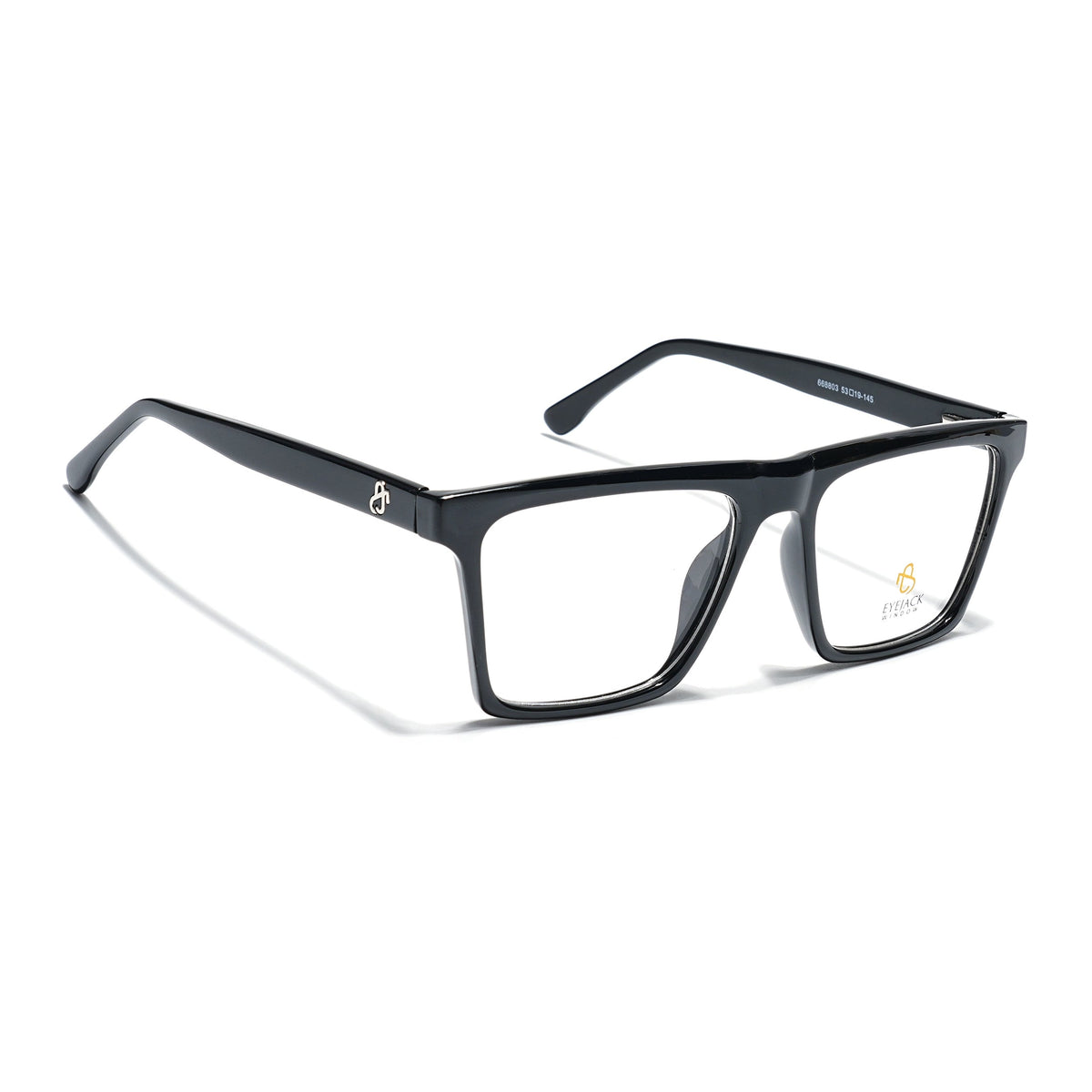 Eyejack Shine Black Wayfarer Eyeglasses for Men & Women (668803FCL2340)