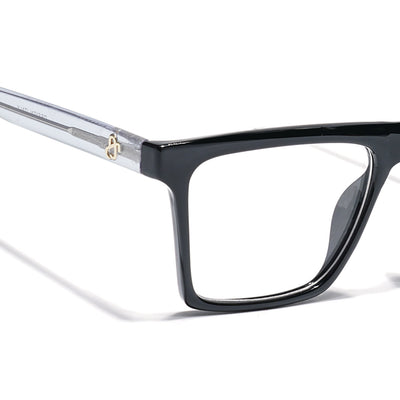 Eyejack Shine Black Wayfarer Eyeglasses for Men & Women (668803FCL2341)