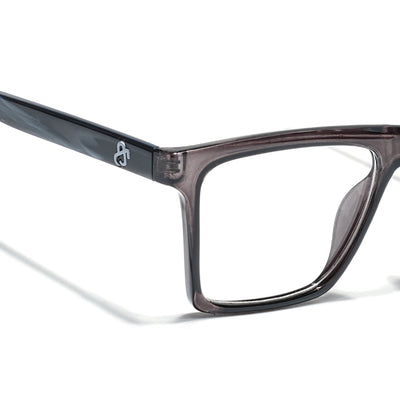 Eyejack Grey Wayfarer Eyeglasses for Men & Women (668803FCL2344)