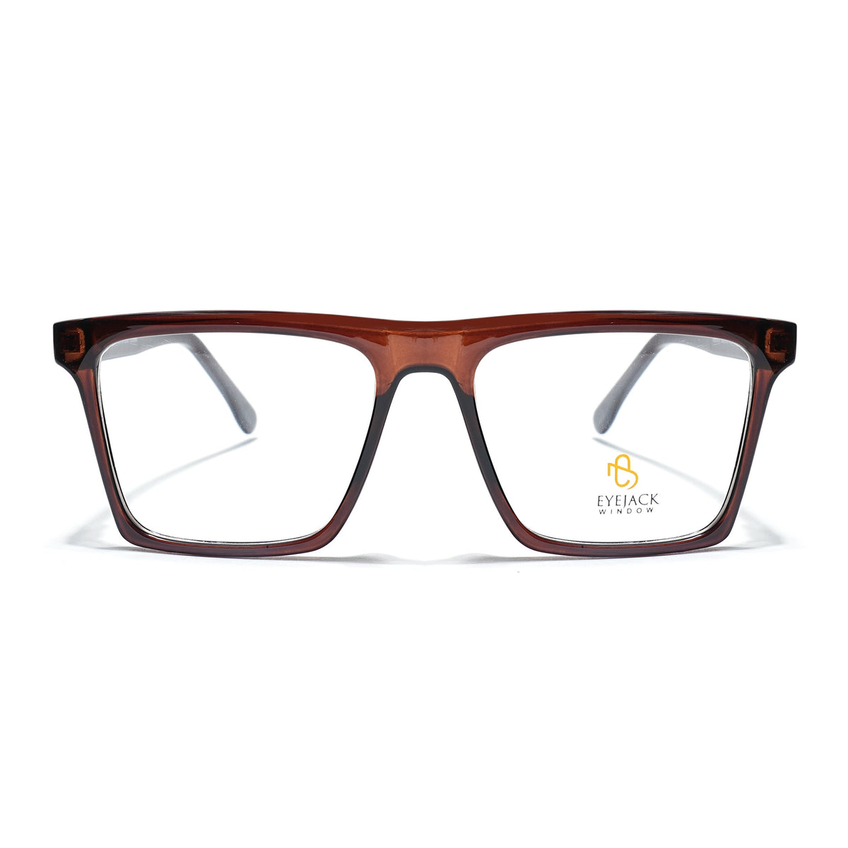 Eyejack Brown Wayfarer Eyeglasses for Men & Women (668803FCL2348)