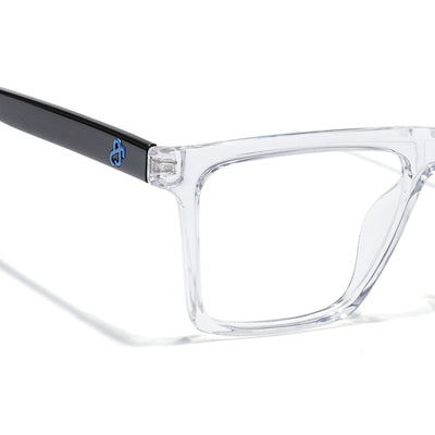 Eyejack Transparent Wayfarer Eyeglasses for Men & Women (668803FCL2350)