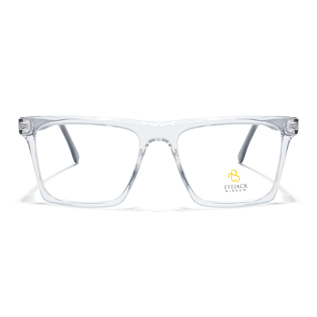 Eyejack Transparent Wayfarer Eyeglasses for Men & Women (668803FCL2350)