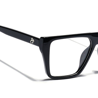 Eyejack Shine Black Wayfarer Eyeglasses for Men & Women (668804FCL2352)