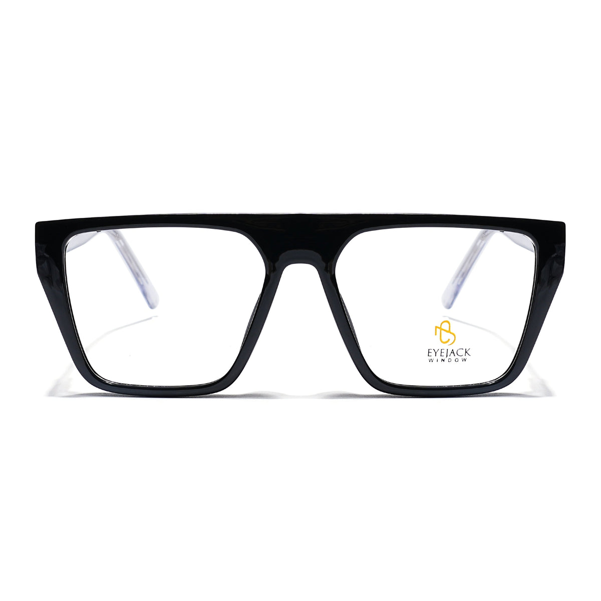 Eyejack Shine Black Wayfarer Eyeglasses for Men & Women (668804FCL2353)