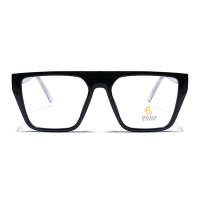 Eyejack Shine Black Wayfarer Eyeglasses for Men & Women (668804FCL2353)