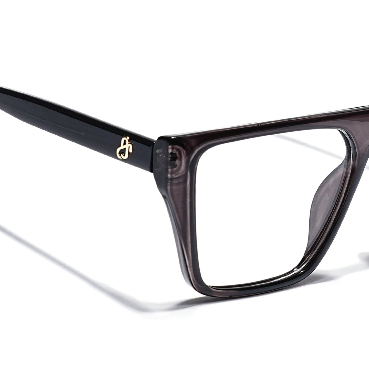 Eyejack Grey Wayfarer Eyeglasses for Men & Women (668804FCL2355)