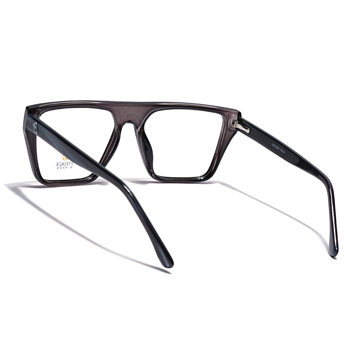 Eyejack Grey Wayfarer Eyeglasses for Men & Women (668804FCL2356)