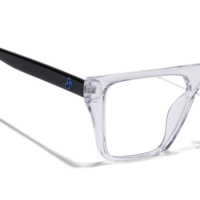 Eyejack Transparent Wayfarer Eyeglasses for Men & Women (668804FCL2362)
