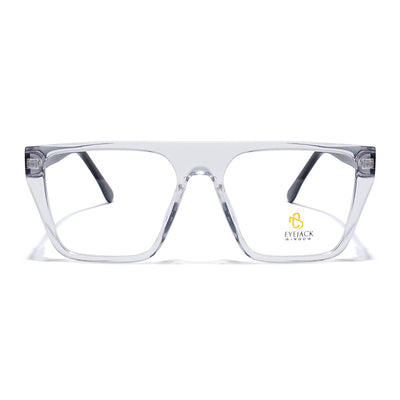 Eyejack Transparent Wayfarer Eyeglasses for Men & Women (668804FCL2362)