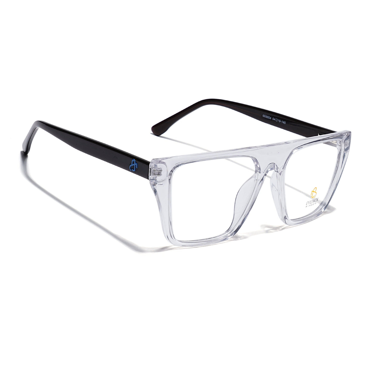 Eyejack Transparent Wayfarer Eyeglasses for Men & Women (668804FCL2362)