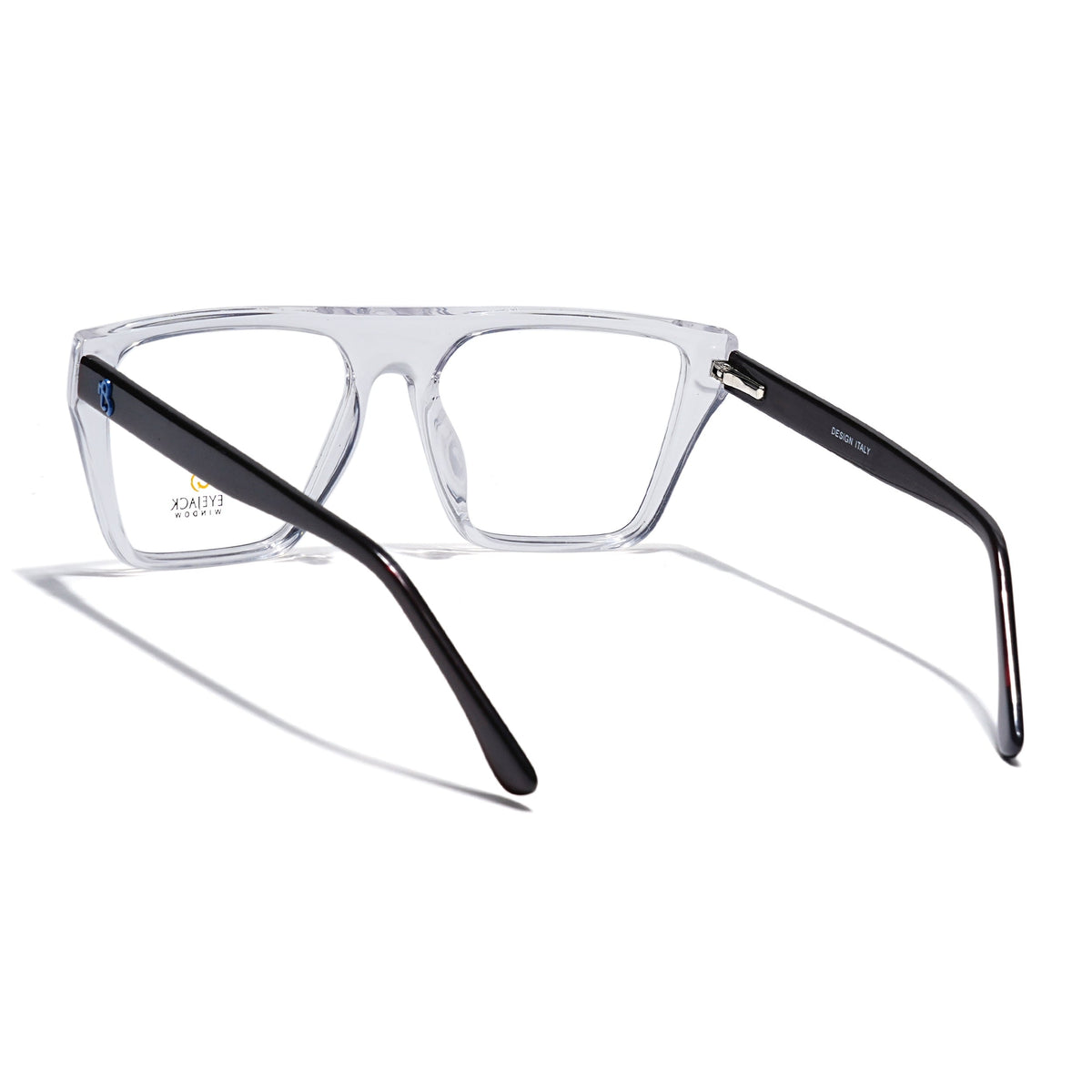 Eyejack Transparent Wayfarer Eyeglasses for Men & Women (668804FCL2362)