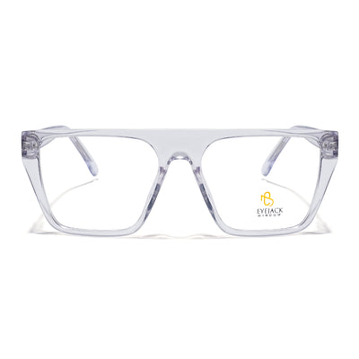 Eyejack Transparent Wayfarer Eyeglasses for Men & Women (668804FCL2363)