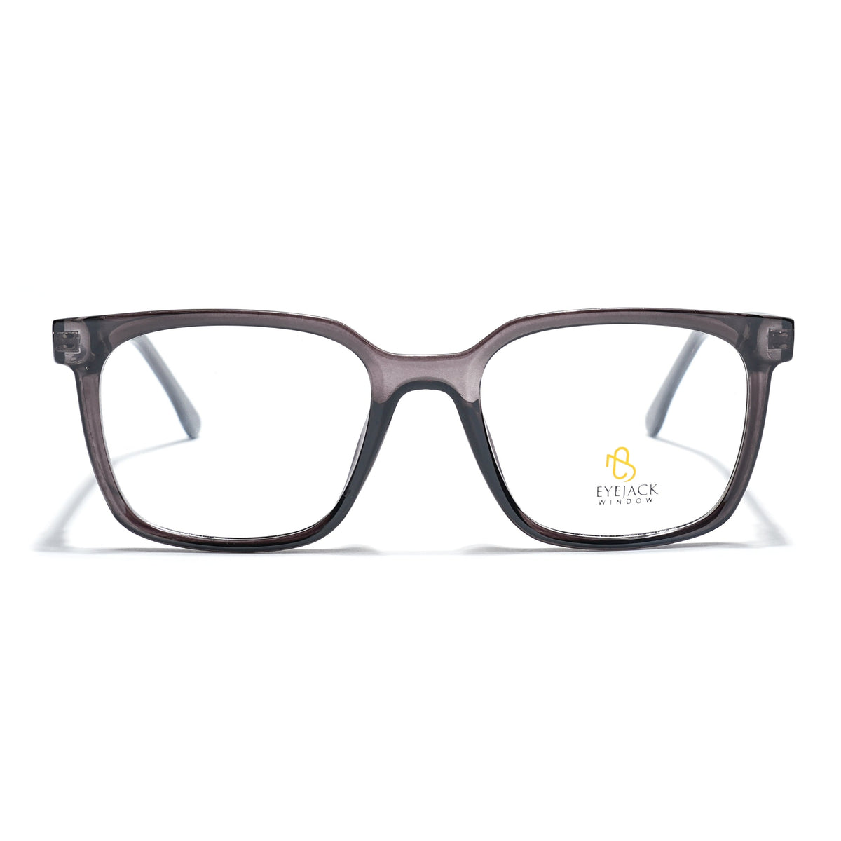 Eyejack Grey Square Eyeglasses for Men & Women (668805FCL2367)