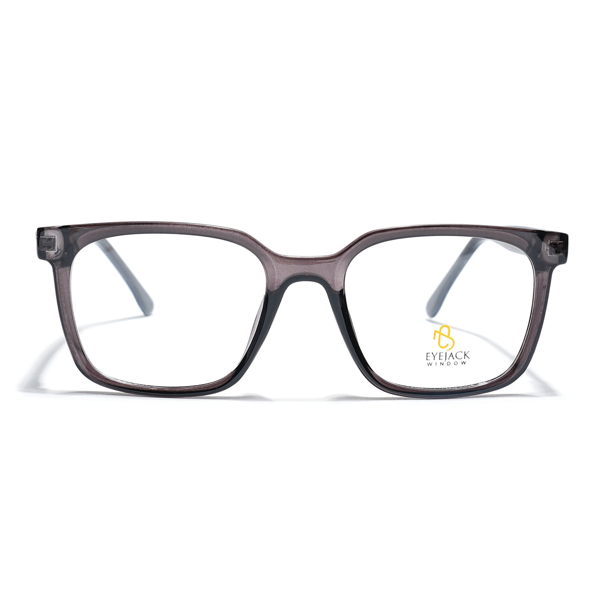 Eyejack Grey Square Eyeglasses for Men & Women (668805FCL2368)