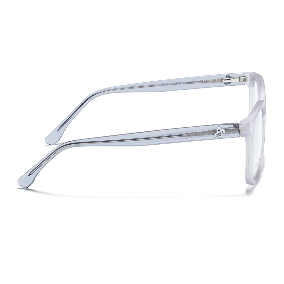 Eyejack Matt Grey Square Eyeglasses for Men & Women (668805FCL2369)
