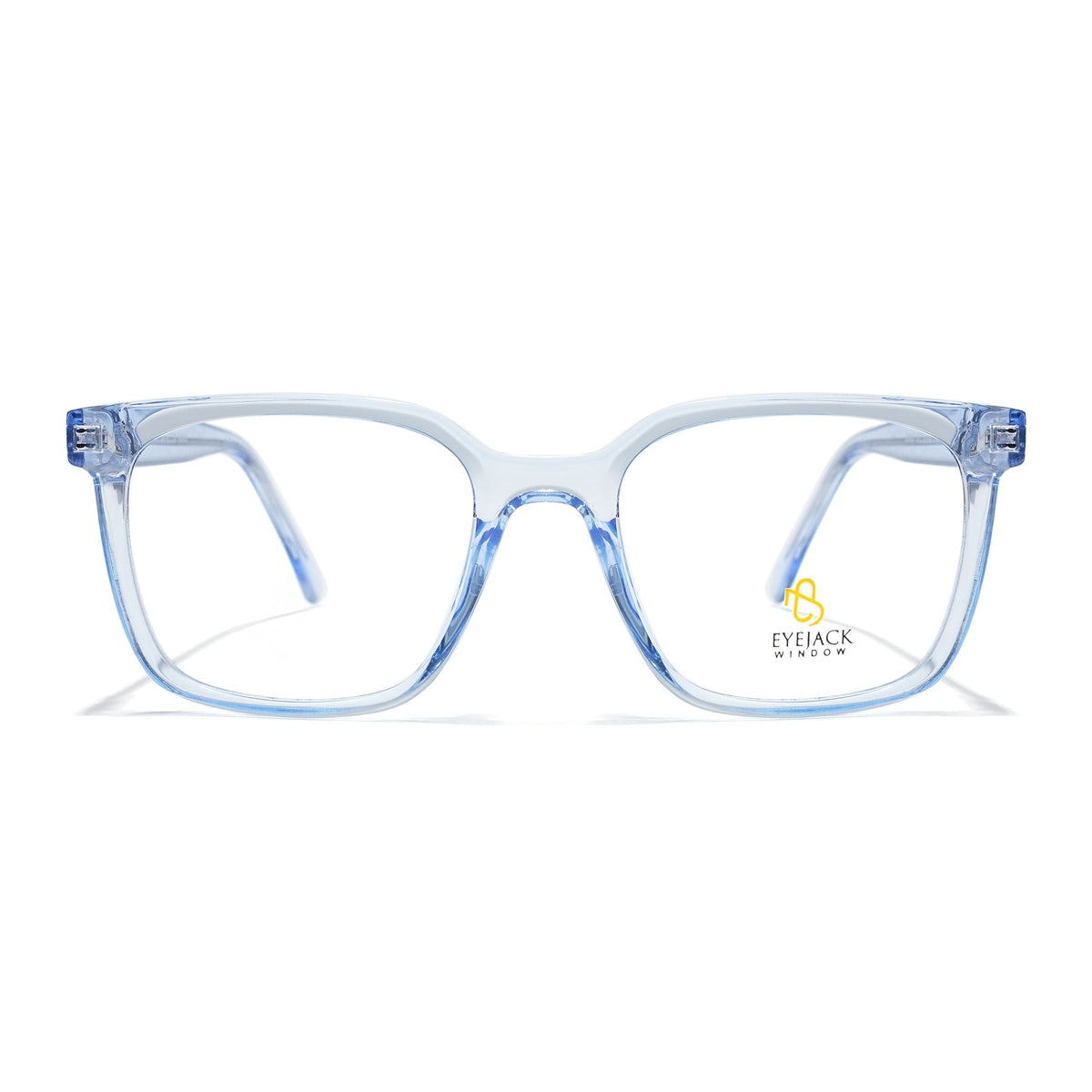 Eyejack Light Blue Square Eyeglasses for Men & Women (668805FCL2371)