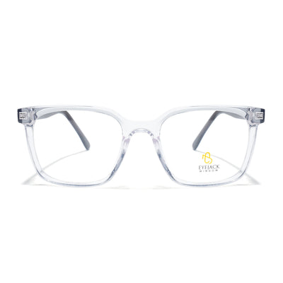 Eyejack Transparent Square Eyeglasses for Men & Women (668805FCL2374)