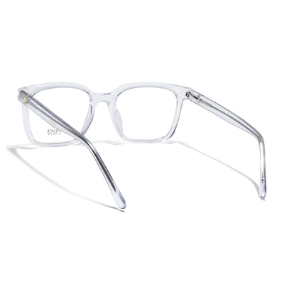 Eyejack Transparent Square Eyeglasses for Men & Women (668805FCL2375)
