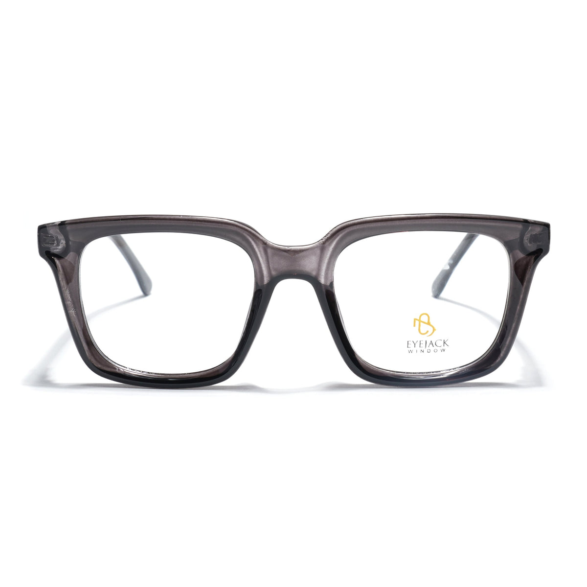 Eyejack Grey Square Eyeglasses for Men & Women (668806FCL2379)