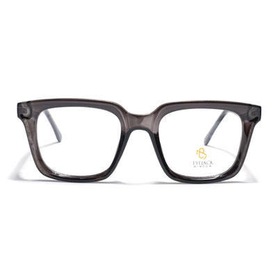 Eyejack Grey Square Eyeglasses for Men & Women (668806FCL2380)