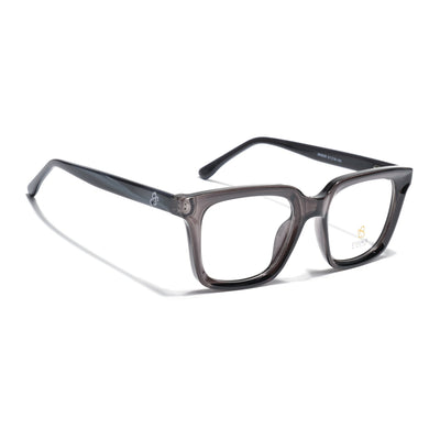 Eyejack Grey Square Eyeglasses for Men & Women (668806FCL2380)