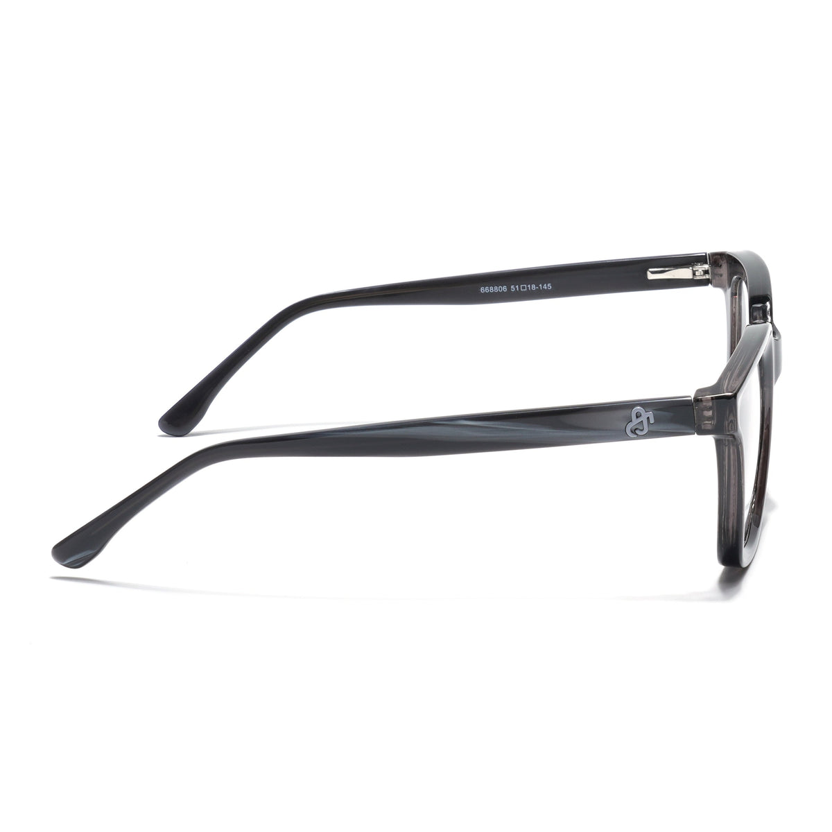 Eyejack Grey Square Eyeglasses for Men & Women (668806FCL2380)