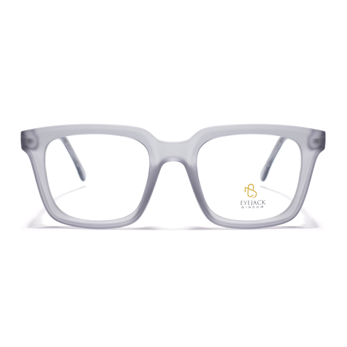 Eyejack Matt Grey Square Eyeglasses for Men & Women (668806FCL2381)