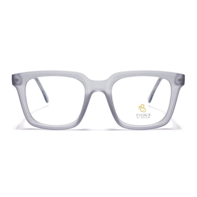 Eyejack Matt Grey Square Eyeglasses for Men & Women (668806FCL2381)